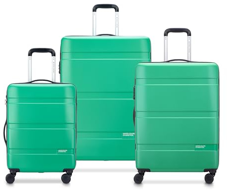 DELSEY Paris x United Colors of Benetton - Now HARDSIDE - Set de 3 valises rigides 55cm/ 66cm/ 76cm - Vert