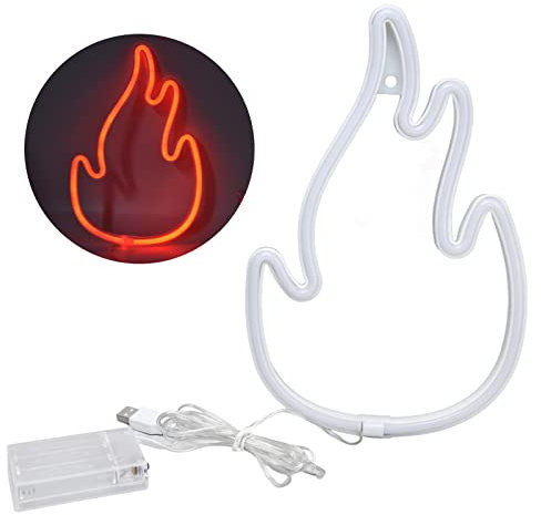 belupai Neonschilder, LED-Neon-Nachtlicht für Wandkunst, batteriebetrieben und USB-betrieben, für Schlafzimmer, Bar, Restaurant, Geschäft, Heimdekoration (rot)