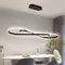 AHRHSM LED Pendelleuchte Esstisch, Moderne Dimmbar Esstischlampe 57W, Höhenverstellbar, Hängeleuchte mit Fernbedienung, Esszimmerlampe für Esszimmer, Küchen (Schwarz)