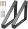 HOMSFOU 2St Wandstativ Wandhalterung wandmontierte Regalstützen spitze book stand holder wandregal befestigung unterlegscheiben Halterungen für Regale Regalhalterungen Eisen Black