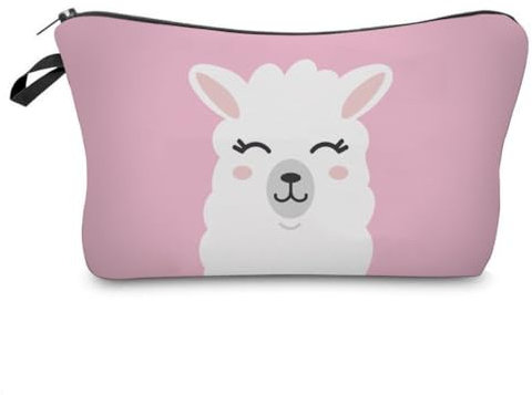 MHDAMAI Kosmetiktaschen,Kosmetikbeutel wasserdichte Polyester Baumwoll Make up Tasche Multifunktions Portable Reise Schminktasche Alpaka Makeup Bag für Frauen Kinder Damen Mädchen