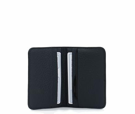 Marc Tchou Hochwertiges Kreditkartenetui und Visitenkartenetui aus Leder mit 6 praktischen Fächern Elegantes kartenetui aus robustem Leder (blau)