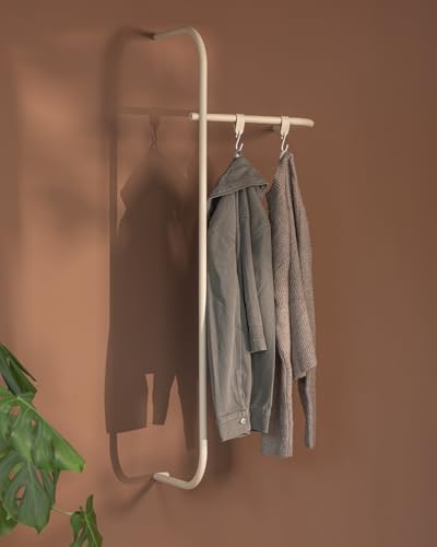 Metallbude Garderobe Tamina - Cashew - Moderne, minimalistische Garderobe aus Metall mit Wandmontage - Kratz-, Stoß- & Schlagfest - 130x30x45 cm