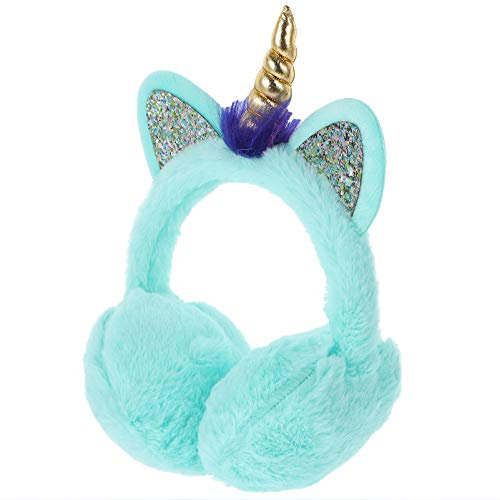 Healeved Faltbare Einhorn Ohrwärmer Unisex Junge Mädchen Erwachsene Winter Ohrenschützer Flauschig Warm Ohrschutz Für Kalte Tage Gemütlich Und Strapazierfähig