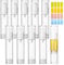 Leikedun 10Pcs Empty Airless Pump Bottles 10ml Refillable Clear Travel Pump Bottle Vacuum Cosmetic Container Vacuum Pess Bottle with Stickers for Foundation Essence Cream Lotion Toiletry