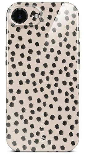 ONEFLOW Splash Cover für iPhone 16e Hülle mit Design Muster, Handy Schutzhülle mit Kameraschutz, Case Bedruckt extra dünne Handyhülle, Punkte Cookies Cream Polka Dots