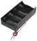 Heozlion Black 4 x 1.5V D Battery Holder Storage Box with Lead Wire