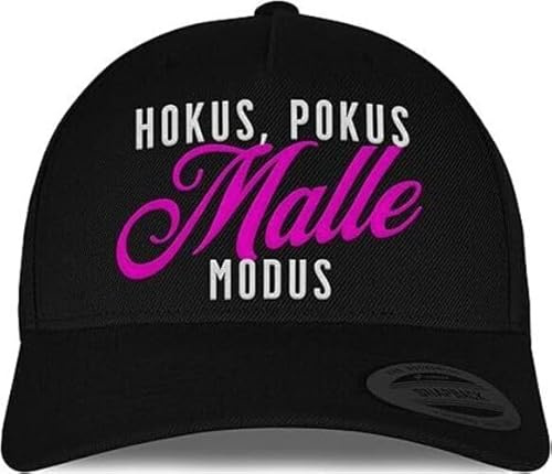 tshirtladen Cap schwarz bestickte Kappe mit Stickerei Motiv Spruch Humor Statement Snapback für Männer und Frauen Unisex Kappe mit Text Stick Stickerei Basecap Fun Bestickt