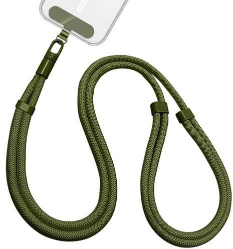 INSPUTOL Chaîne universelle pour téléphone portable, tour de cou réglable pour suspendre, support pour étui de téléphone portable avec cordon
