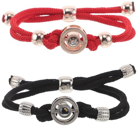 Yardwe 2er-Packung Touch-Armbänder für Fernbeziehungen – Intelligente Partnerarmbänder – Passende Vibrationsarmbänder Romantischer Schmuck für Paare in Fernbeziehungen