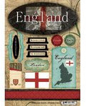 Scrapbook Customs World Collection England-Karton-Aufkleber, Reisen