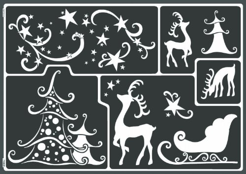 Kreul 74809 - Window Style Schablone Winterwald