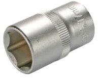 SW-Stahl 05409SB Steckschlüsseleinsatz 1/4 Zoll, 10 mm Sechskant Nuss | Premium Außensechskant-Einsatz aus Chrom-Vanadium-Stahl, matt verchromt, 25 mm Länge, auf Kunststoffhalter