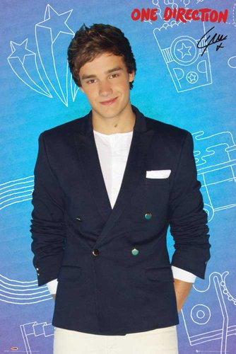 One Direction - Liam Payne - Musikposter Pop Musik Mädchenschwarm Star Cool - Grösse 61x91,5 cm + Wechselrahmen, Shinsuke® Maxi Aluminium Silber, Acryl-Scheibe