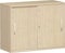 Geramöbel Schiebetürenschrank mit Mittelseite, 2 Dekor-Einlegeböden, abschließbar, 1000x425x768, Ahorn/Ahorn