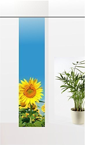 gardinen-for-life Flächenvorhang Sonnenblumen, Schiebevorhang mit Druck-Motiv, Gr.60x245 cm