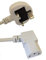 electrosmart 5m White Mains Power Cable with 90 Degree Right Angled Kettle Type IEC Socket