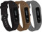 QGHXO Schnalle Armband für Fitbit One, Ersatz Silikon Band mit Chrom Uhr Schließe und Steckschließer für Fitbit One, A-Black&Coffee&Grey