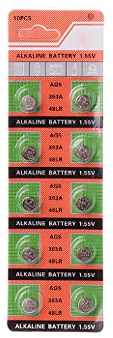 10PCS Alkaline Battery Button Coin Cell AG5 LR754 393 SR754 193 546 RW28 48 Hearing Aid Earphone Watch Batteries