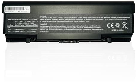 Hubei 11,1 V 85 Wh 7800 mAh FK890 Ersatz-Laptop-Akku für Dell Inspiron 1520 1521 1720 1721 Vostro 1500 1700 Series Notebook 0UW280 UW280 KG479