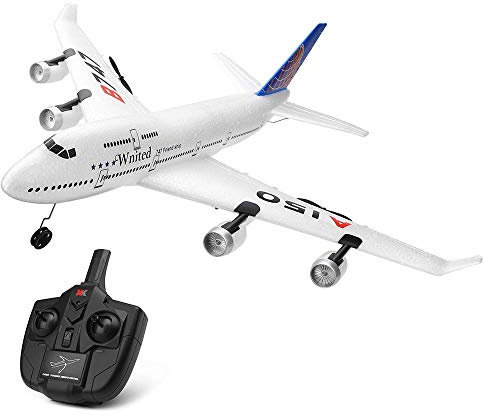 Airbus B747 Remote Control Plane 2.4G 3CH EPP Material RC Aircraft Outdoor Anti-fall Radio Control Airplane Toy Large Stunt Gliding RC Plane Model for Kids & Adults (Size : 1 battery)