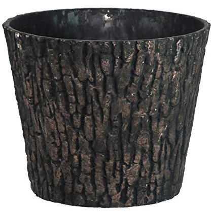 Woodland Textured Trunk Style Plastic Planter - Single Pot - Suitable for Indoor or Outdoor Use - 20.5cm (H) x 22cm (Dia)