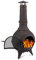 Blumfeldt Augustus Heat Line - Poêle de Jardin décoratif pour Chauffage extérieur, 120 cm, Style Antique, Grille à Charbon de Bois et tisonnier Inclus, Utilisation comme Grill Possible, Bronze