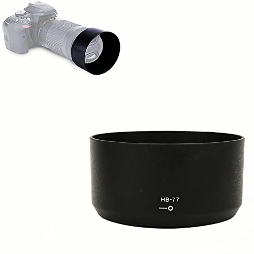 Bindpo HB-77 Gegenlichtblende, Kameraobjektiv Sonnenschutz Regenschutz Abdeckung Ersatz 58mm für Nikon AF-P DX NIKKOR 70-300mm f/4.5-6.3G ED VR