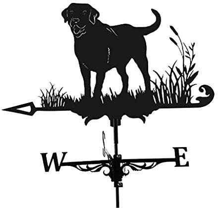 Nobranded Metall Produkte 29,5-Zoll Deluxe Wetterfahne Schwarz Ornament Gute Richtungen Wetterfahne - Hund