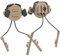 Federung Headset Halterung Taktischer Airsoft Helm Schienen Adapter für Comtac Headsets (Tan)