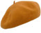 MELEGARI Baskenmütze für Damen | 100% Wolle | Margie Beret | Made in EU, Senf 238, One size