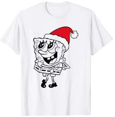 SpongeBob Santa Hat Christmas Color Pop T-Shirt