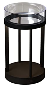 Konstsmide Chieti LED Outdoor Table Lamp use Indoor or Outdoor / Rainproof USB Aluminium / Glass Decorative Bowl 2 Light Colours Battery Life up to 20 Hours