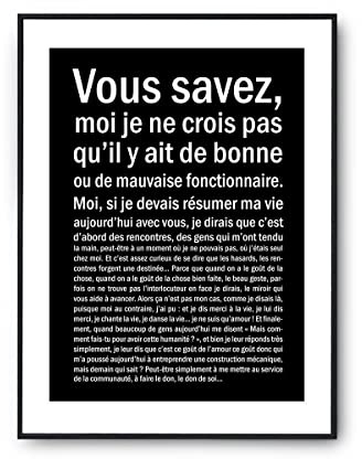 Planetee Affiche femme Fonctionnaire Bonne ou mauvaise | Poster Tableau Métier Humour fond blanc pour décoration murale qualité papier Premium A2