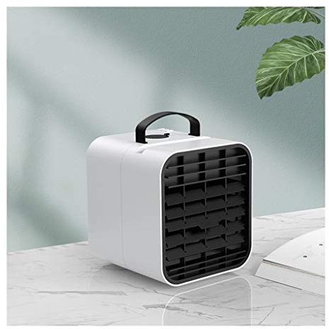 LGESR Portable Fan Cooling Air Conditioning Fan Desktop Fan Portable USB Battery Rechargeable Air Cooler Fan Personal Small Air Conditioner Desk Fan (3 Speed) Quiet for Home Office