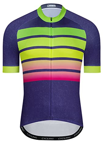 Herren-Radtrikot für den Sommer, cooles Mountainbike-Shirt, MTB-Kleidung, Biking-Ausrüstung für Rennrad, BMX, Fahrrad, S-5XL, 2HT21, L