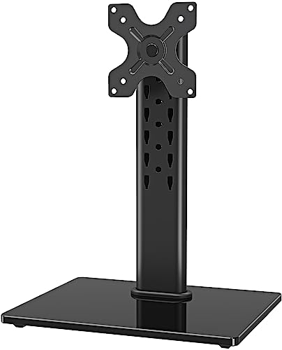 ELIVED Soporte para monitor independiente para pantallas de 13 a 32 pulgadas de hasta 15 kg, soporte de escritorio giratorio 360°, giratorio 90°, inclinable ±30°, VESA 75/100 mm, EV2011