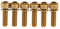 Nimomo Viti MTB Oro Bulloni dello Stelo della Bicicletta, Bulloni in Lega di Titanio M5 X 18 Mm Vite con Set di Rondelle per Attacco Manubrio della Bicicletta MTB (6 Pezzi)