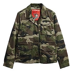 Superdry Damen Military M65 Jacke Französisch Tarngrün 44