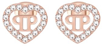 Philipp Plein Damen-Ohrstecker Edelstahl, recycelt, Kristall 36 Zirkonia One Size, Roségold 32026375