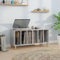 Prissent Meuble Porte-disques Gris Ciment 100 x 38 x 48 cm - Étagère Bois Multicouche pour CD et Vinyle - Meuble TV de Salon