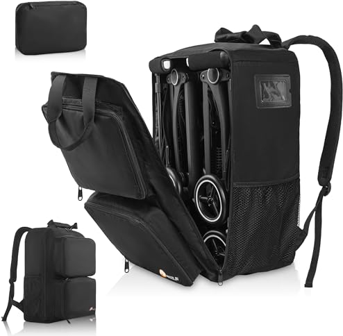 AKOZLIN Faltbare Kinderwagen-Reisetasche, Rucksack, 36 x 21 x 50 cm, Kompatibel Mit GB Pocket + All City/Pockit Air All Terrain/Pockit Kinderwagen, Upgrade-Version