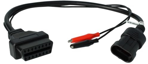 vhbw OBD Adapter 3Pin-OBD1 auf OBD2 kompatibel mit Peugeot mit 2Pin-Anschluss - 30 cm