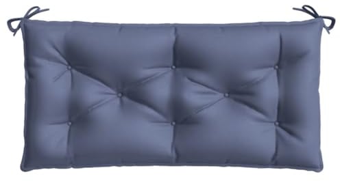 vidaXL Gartenbank Auflage, Bankauflage mit Hohlfasern, Bankkissen mit Schnüren für Außen Innen, Sitzkissen, Marineblau Oxford-Gewebe