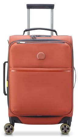 DELSEY PARIS Turenne Soft 4 Double Rolls Exp Cabin Trolley 55 S Brick