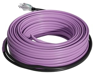 TOPDURE 70FT Heat Tape for Water Pipes Roof and Gutters Heating Cable with 6ft Lighted Plug