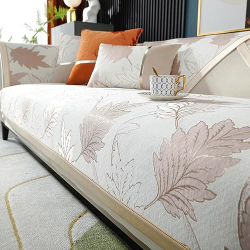 ZCXRYFL Luxus-Couch üBerzug L/U-Form Ecksofa Sofabezug 1 2 3 4 Sitzer-Chenille-rutschfest-Couch/Sofa üBerwurfe Deckn FüR Leder/Holz Sofa Rebellious Cat Kratzfeste Balkon Decke(90X180cm,Beige)