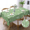 Weihnachten Tischdecke Outdoor Tischdecke Rechteckig Abwaschbar Gartentischdecke Tischdecken Fleckschutz Wasserdicht Tischtuch für Küche, Garten, Partys und Abendessen (Grünliche Blätter, 110x140 cm)
