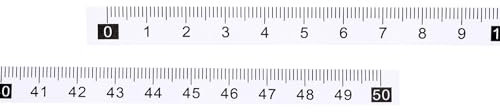 PATIKIL Règle Adhésive, 5 Pack 50cm Ruban à Mesurer Ruban Adhésif Ruban Imperméable pour Établi Couture Scie Table à Dessin, Blanc