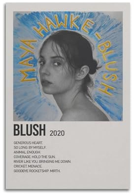 MJIFEI Blush by Maya Hawke Poster, Wandkunst, Vintage-Kunst, Raumdekoration, ästhetisches Schlafzimmer-Poster für Schlafzimmer, 30 x 45 cm, ungerahmter Stil